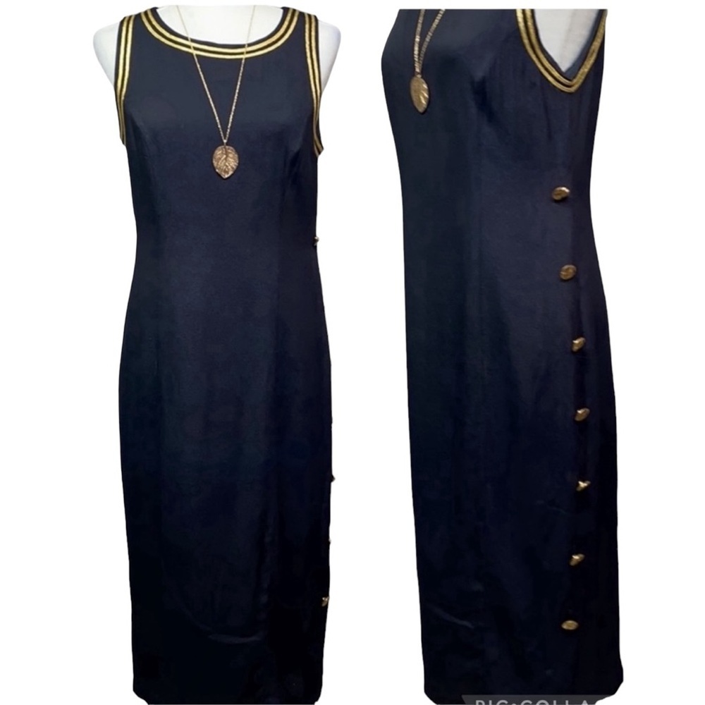 Jessica Howard Navy Sailor Dress Golden Buttons